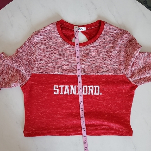 Stanford University Crop Top Long Sleeves Med NUYU - Picture 6 of 12